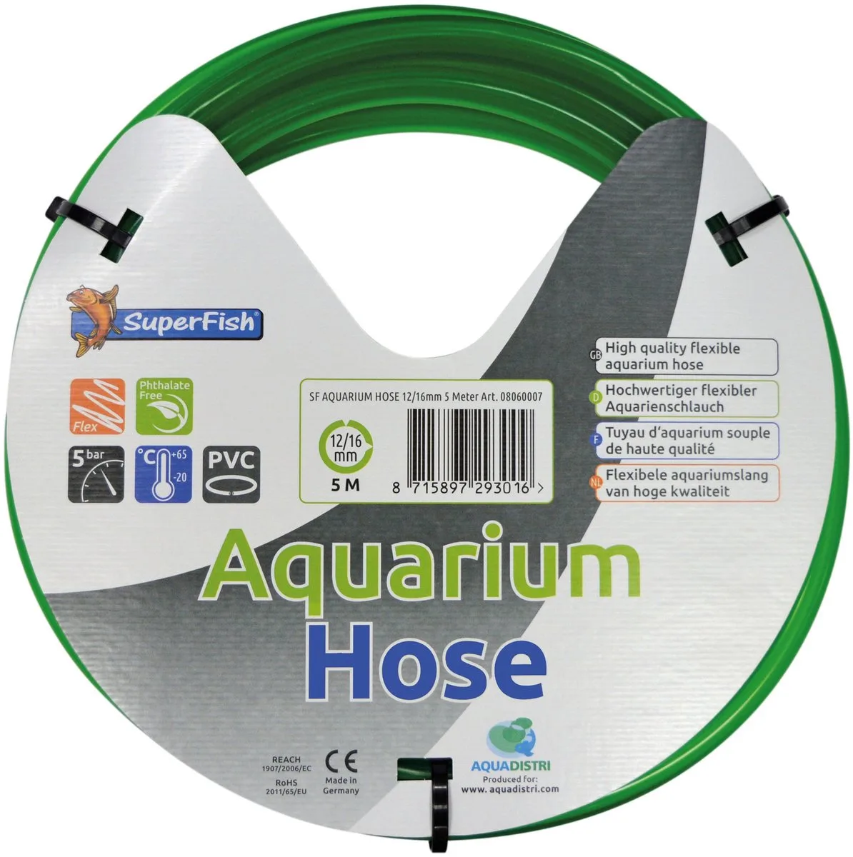 Aquariumslang - Onderhoud - 12/16 mm 5 Meter de SuperFish en Color – photo produit