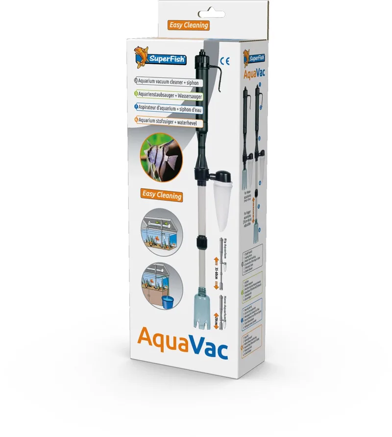 AquaVac - Aquarium - Stofzuiger - Verstelbaar by SuperFish in Grey, Black – product photo