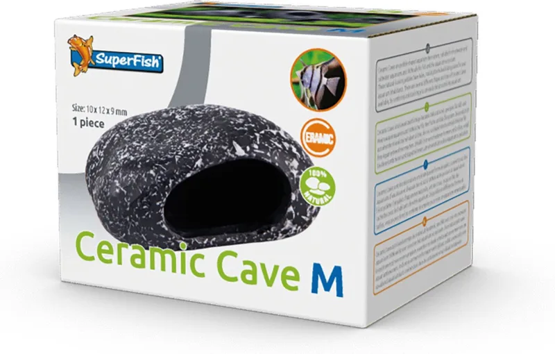 Ceramic Cave M - Aquarium - Ornament - 10x12x9 cm de SuperFish en Color – photo produit
