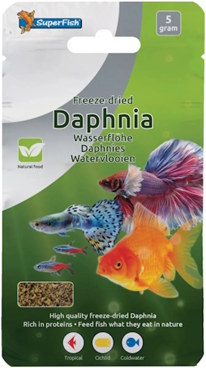 Daphnia - Gedroogde Watervlooien van SuperFish – productfoto