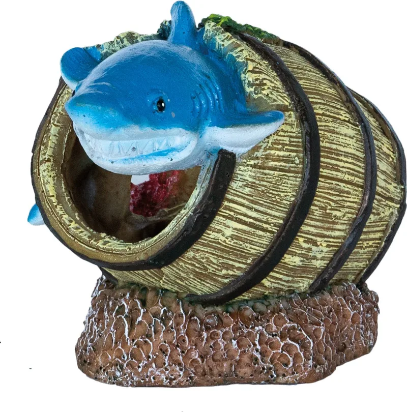 Deco Barrel Shark - Aquarium - Ornament - 10x12x12 cm de SuperFish – photo produit
