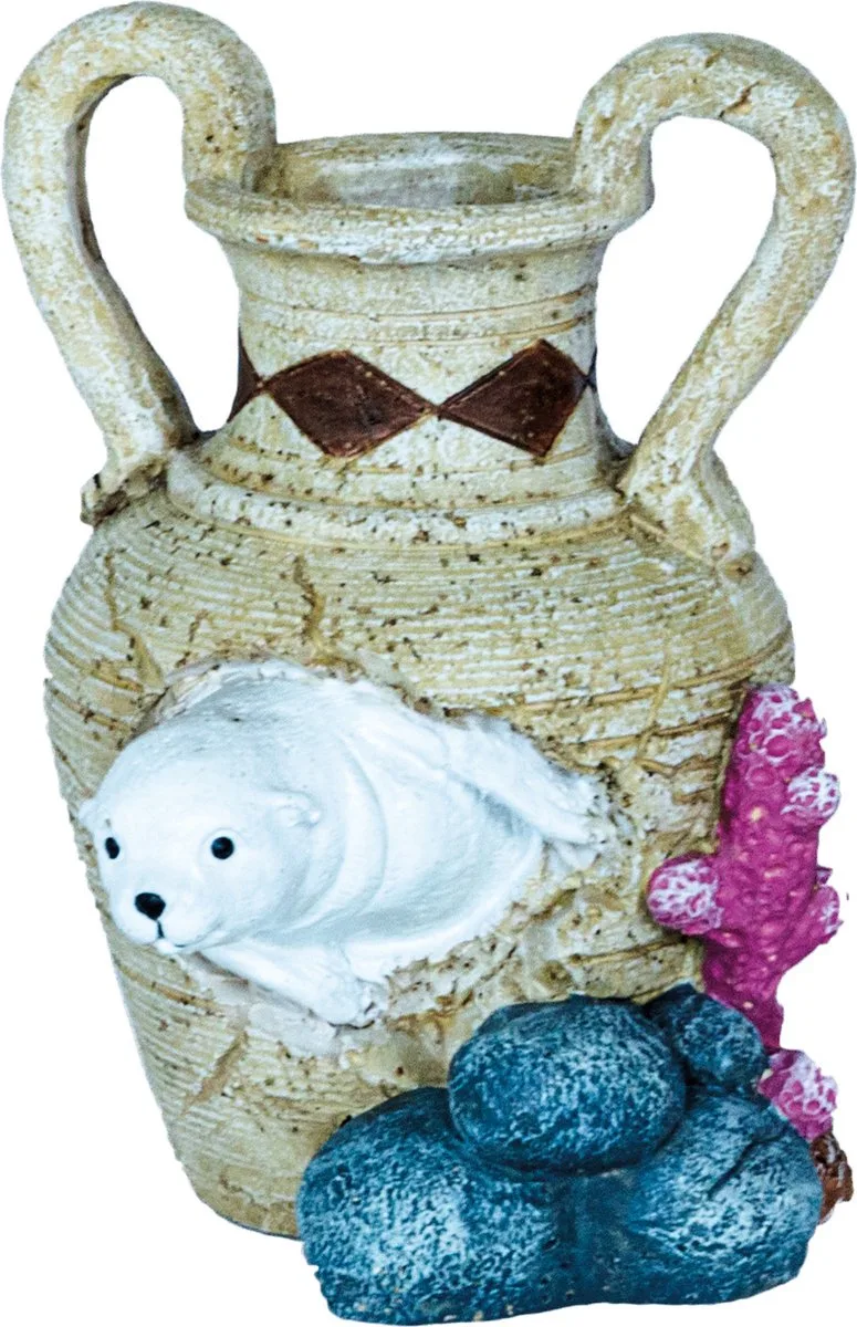 Deco Jar Sea Lion - Aquarium - Ornament - 12x10x13 cm von SuperFish in Grau – Produktfoto