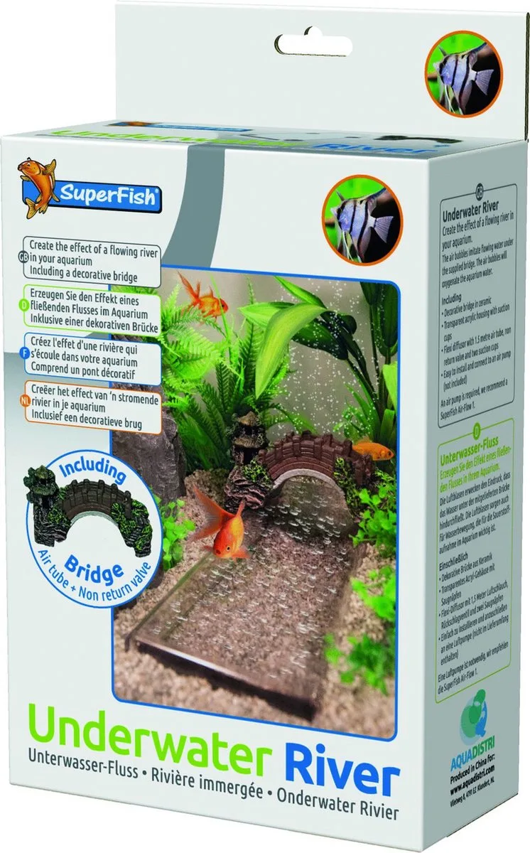 Deco Onderwater Rivier - Aquarium - Ornament - 17x24x8 cm fra SuperFish – produktbillede