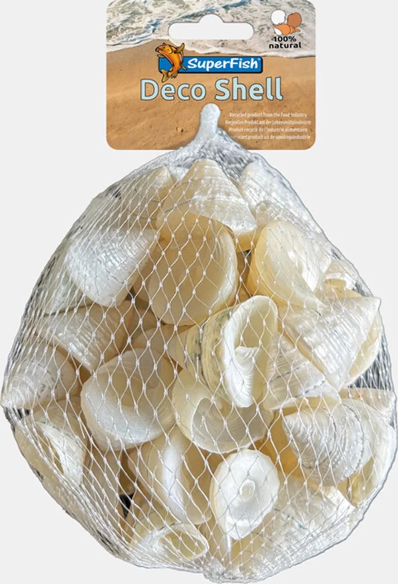 Deco schelp spiraal wit | 200 gram | natuurlijke bodemdecoratie voor aquarium de SuperFish en Color – photo produit
