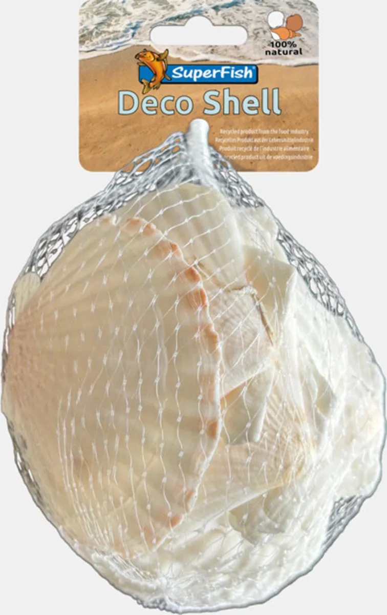 Deco schelpen coquille | 200 gram | natuurlijke aquariumdecoratie van SuperFish in Wit – productfoto