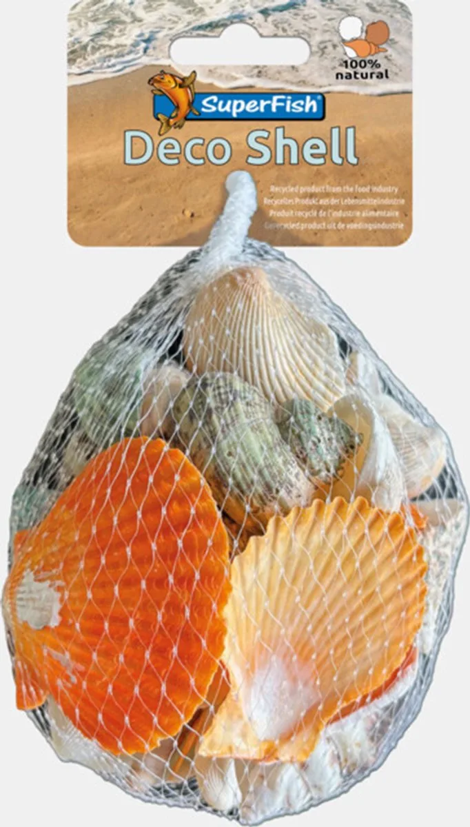 Deco schelpenmix gemengd 200 gram | aquariumdecoratie voor zoet- en zoutwater van SuperFish in Color – productfoto