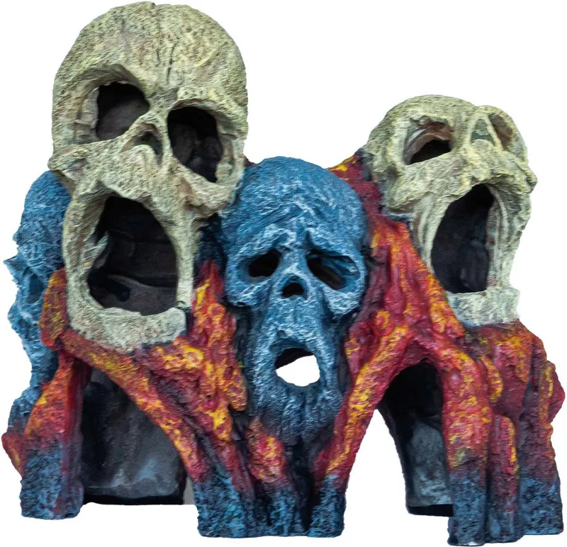 Deco Tiki Skull - Aquarium - Ornament - 13x21x16 cm von SuperFish in Mehrfarbig – Produktfoto