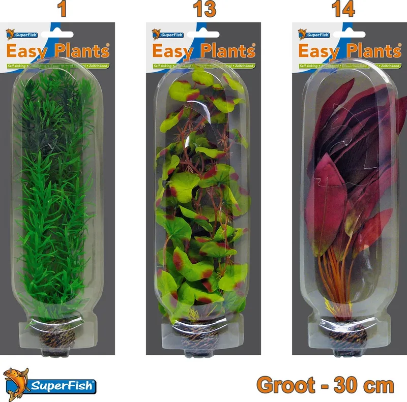 Easy Plants Aquarium kunst planten groot (Combinatieset 1) de SuperFish en Kleur kan afwijken van de afbeelding – photo produit