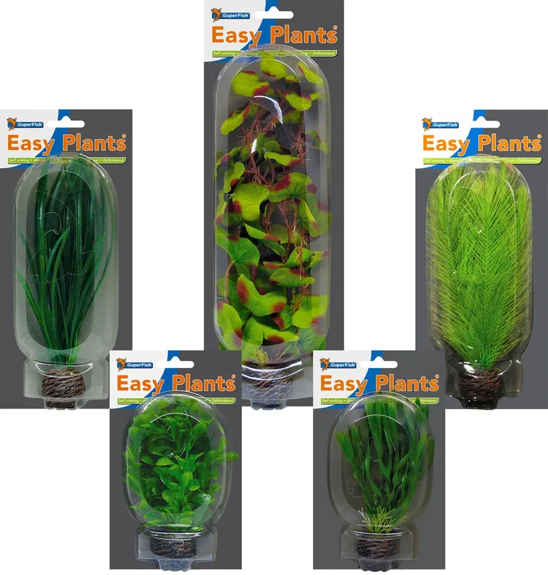 Easy Plants Aquarium kunst planten klein, middel, groot (Combinatieset 3) fra SuperFish i Kleur kan afwijken van de afbeelding – produktbillede
