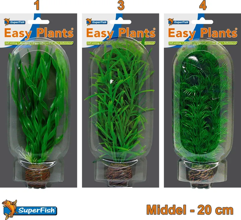 Easy Plants Aquarium kunst planten middel (Combinatieset 3) de SuperFish en Kleur kan afwijken van de afbeelding – photo produit