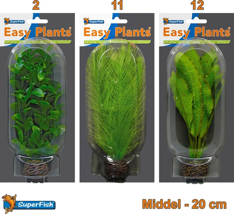 Easy Plants Aquarium kunst planten middel (Combinatieset 4) by SuperFish in Kleur kan afwijken van de afbeelding – product photo
