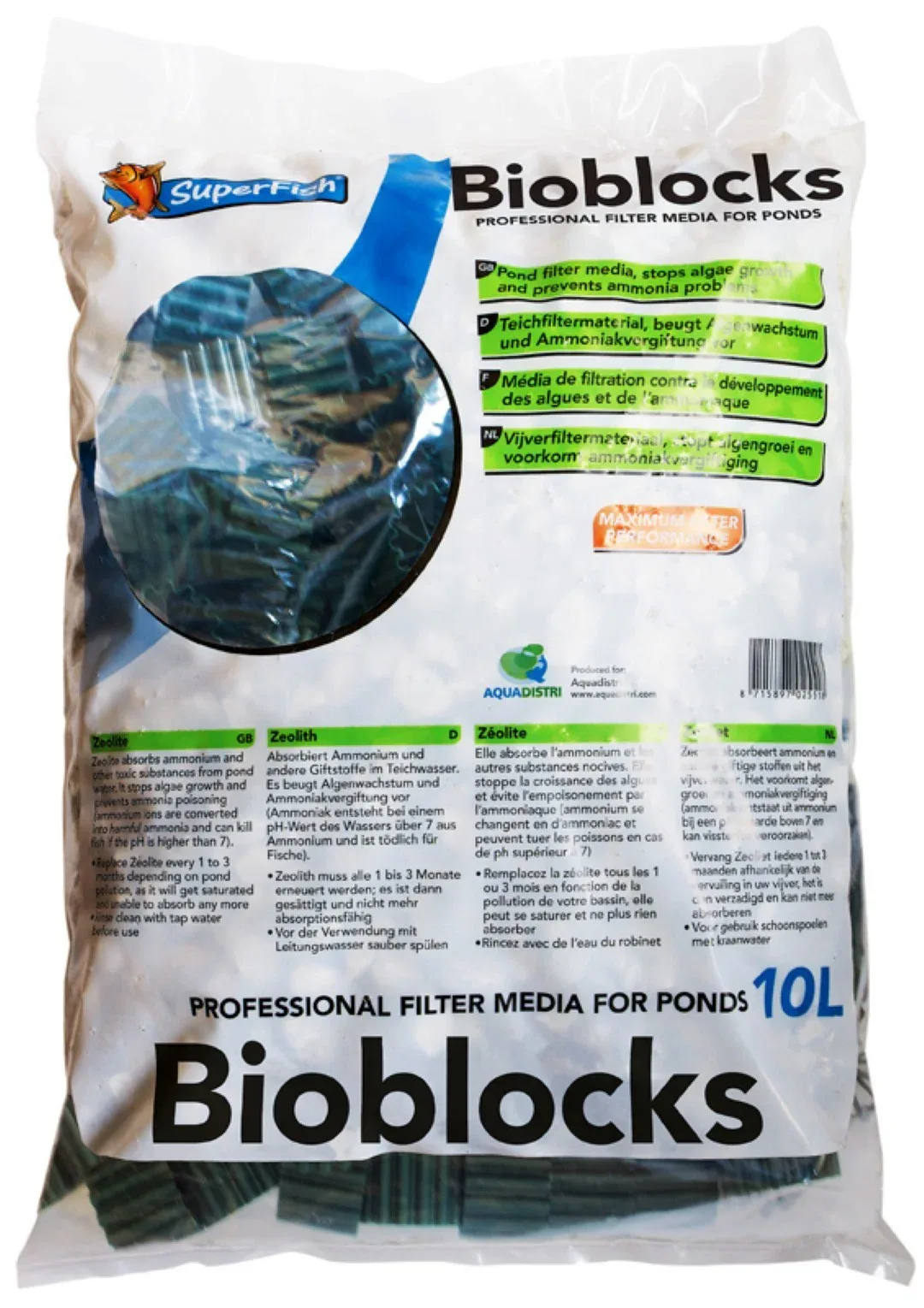 Filter Bioblocks Zak 10 Liter vijver Superfish de SuperFish – photo produit