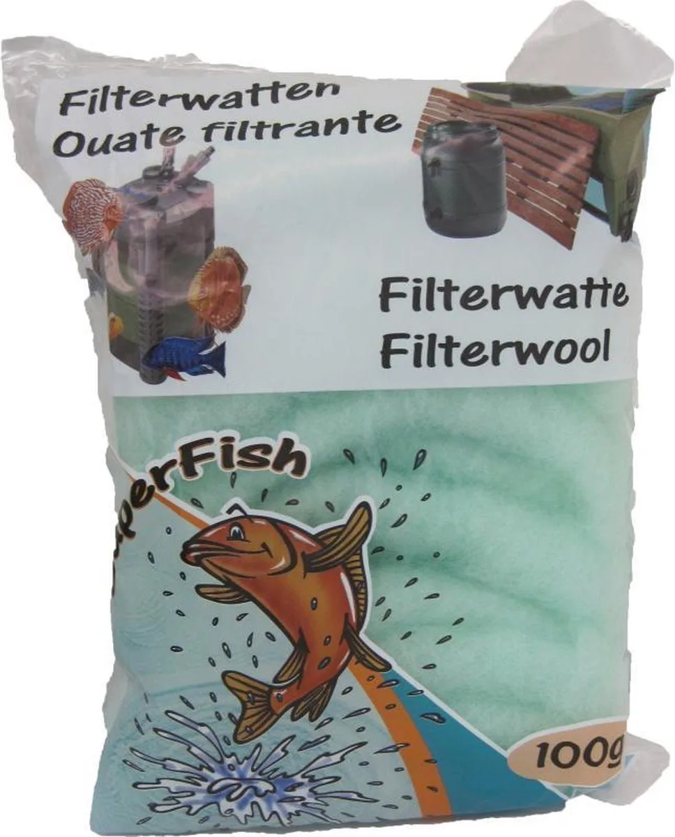 filterwatten grof groen - 100 gr de SuperFish – photo produit
