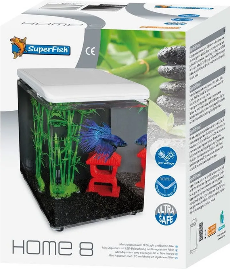 Home Aquarium - 20.5x20.5x25.7 cm - 8L by SuperFish in White – product photo