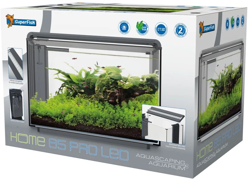 Home Proled 85 Aquarium - Aquarium by SuperFish in Black – product photo