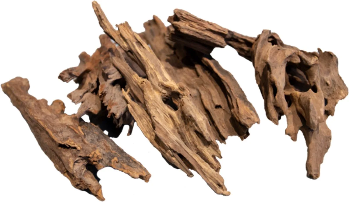 Honeycomb Wood mini aquariumhout | zak 1 kg | schuilhout voor aquascaping by SuperFish in Donkerbruin – product photo