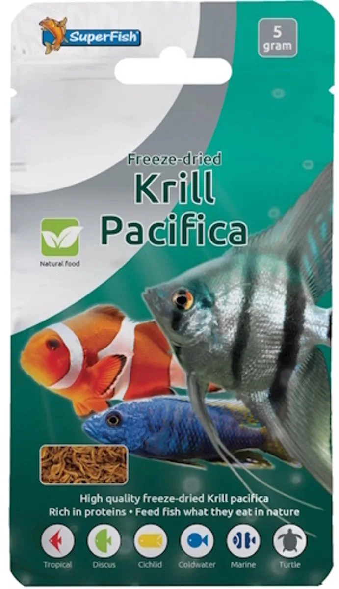 Krill- Gedroogde Krill van SuperFish – productfoto