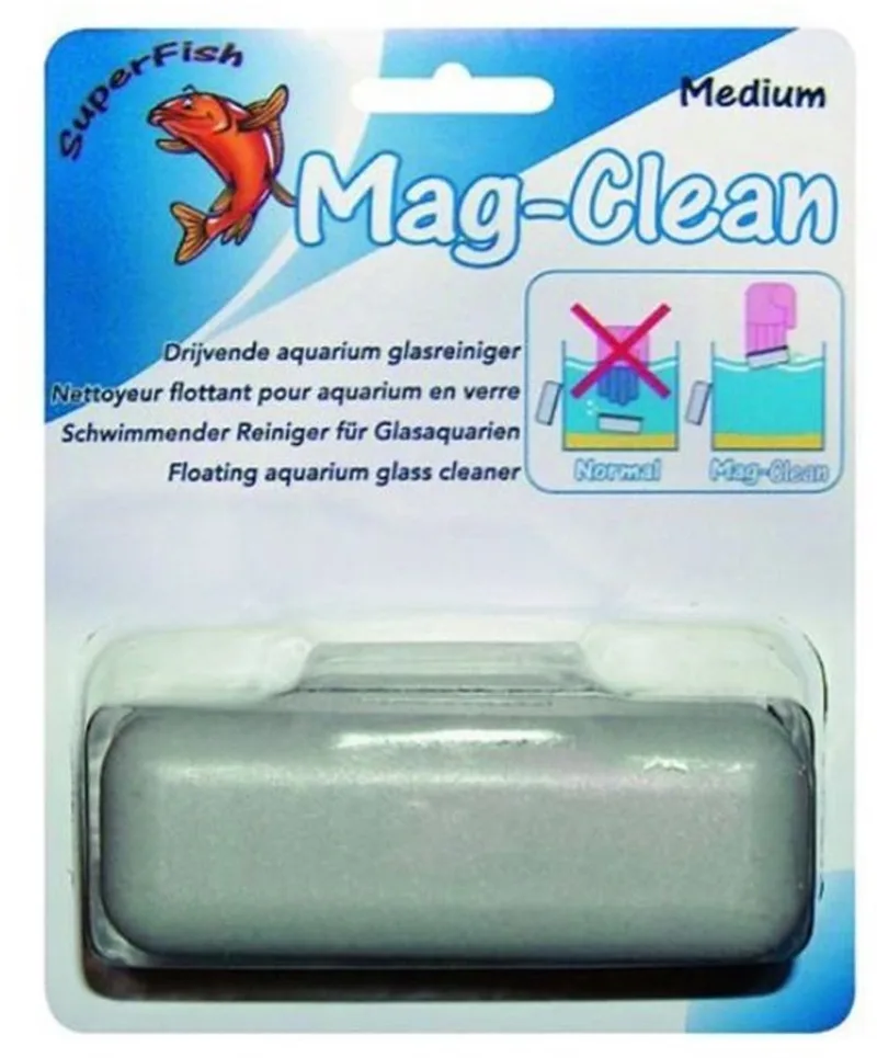 Mag Clean - Aquarium - Glasreiniger - Drijvend - Large by SuperFish in Grey – product photo