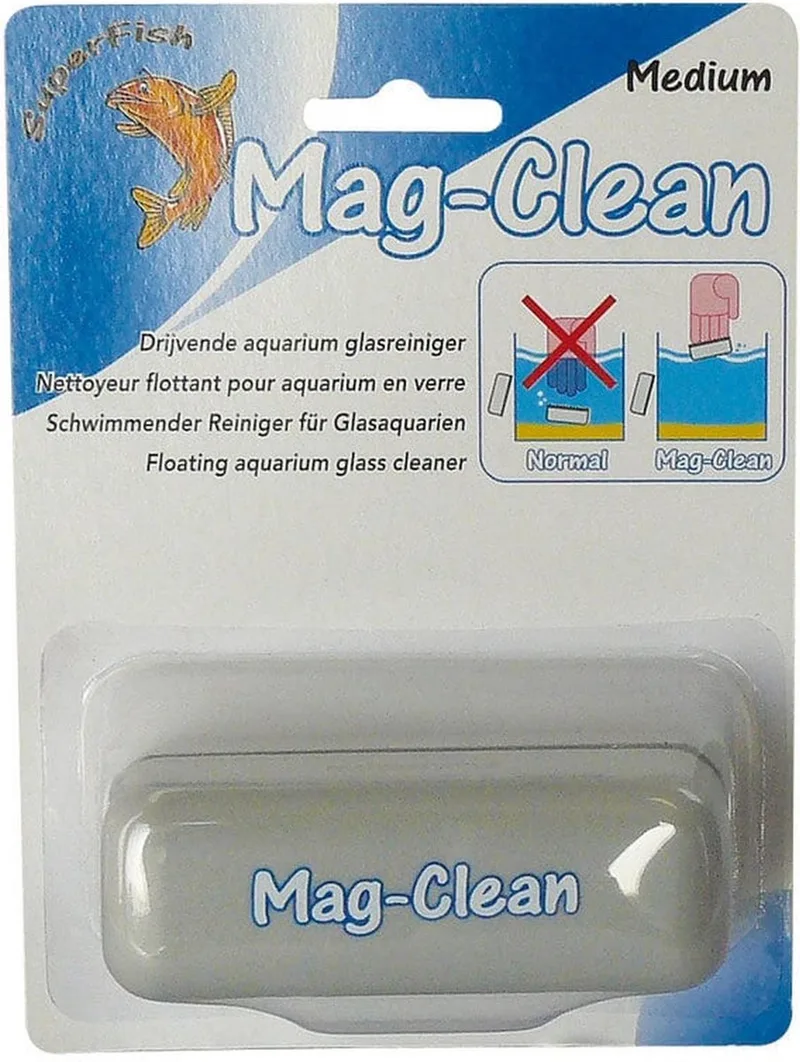 Mag Clean - Aquarium - Glasreiniger - Drijvend - Medium de SuperFish en Blanc – photo produit