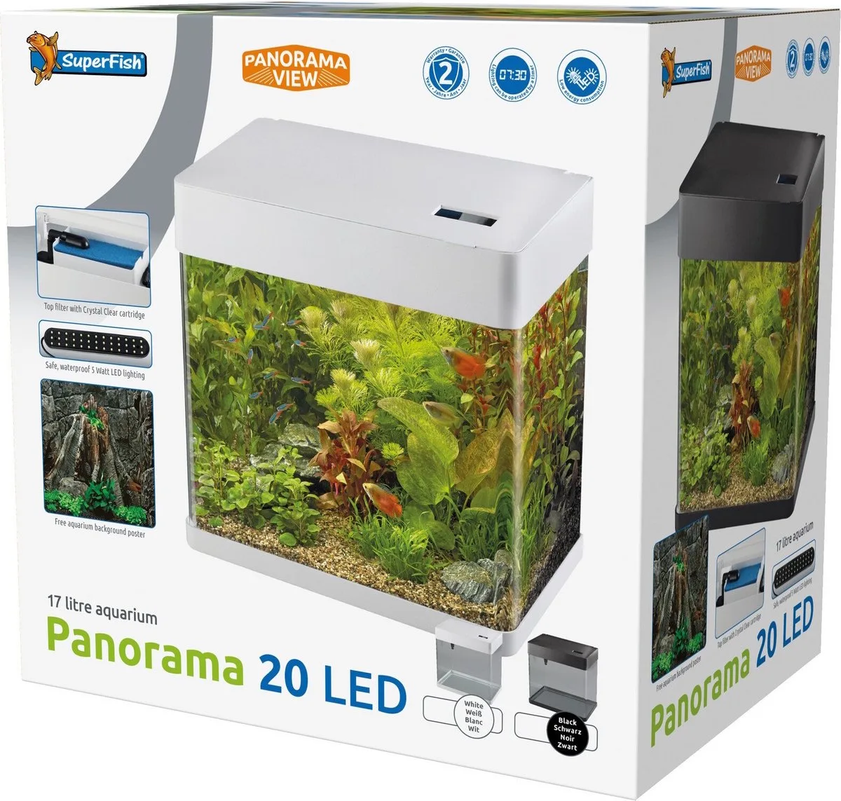 Panorama 20 | 17L | 32 x 20 x 32 CM von SuperFish in Schwarz – Produktfoto