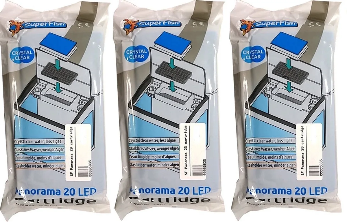 Panorama 20 - Filtercartridge - 3 stuks - voordeelverpakking van SuperFish – productfoto