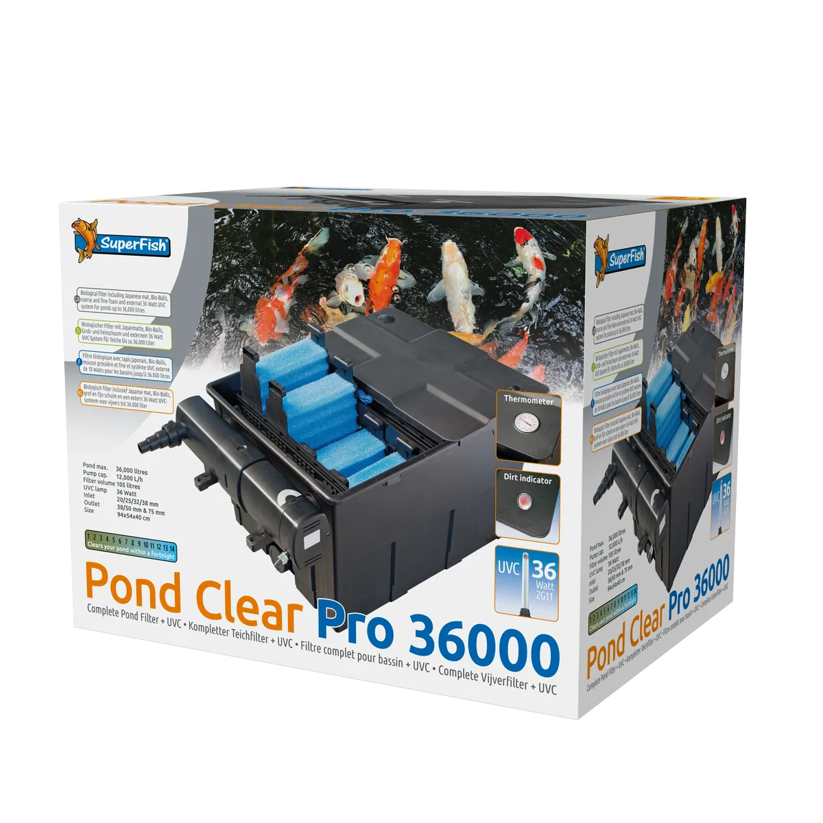 Pondclear Pro 36.000 UVC-36 W Teichfilter de SuperFish – photo produit
