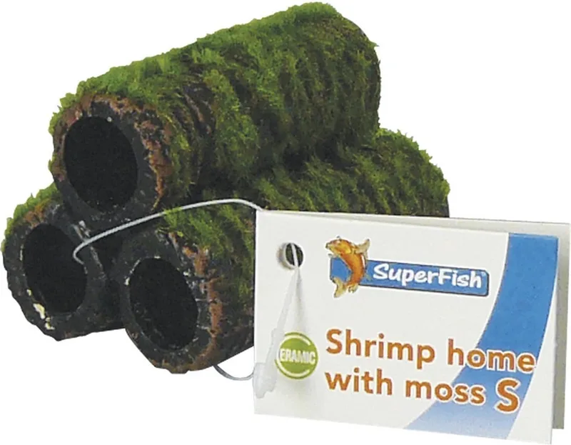 Shrimp Home Met Mos - Aquarium - Ornament - M by SuperFish in Color – product photo