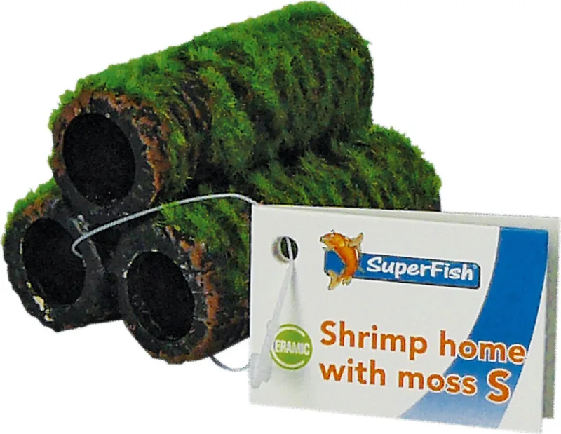 Shrimp Home Met Mos - Aquarium - Ornament - S by SuperFish in Color – product photo