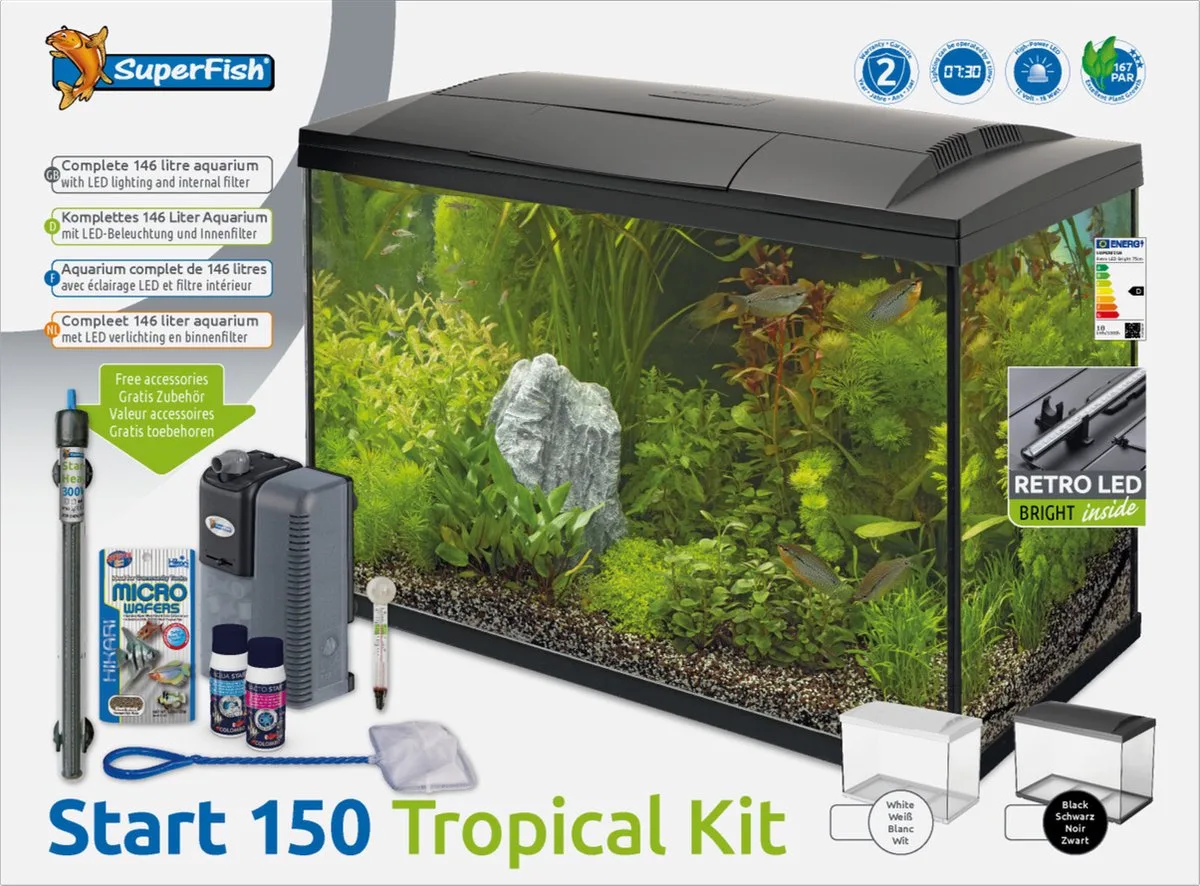 Start 150 Tropical Kit | 153L | 78 x 39 x 55 CM de SuperFish en Blanc – photo produit