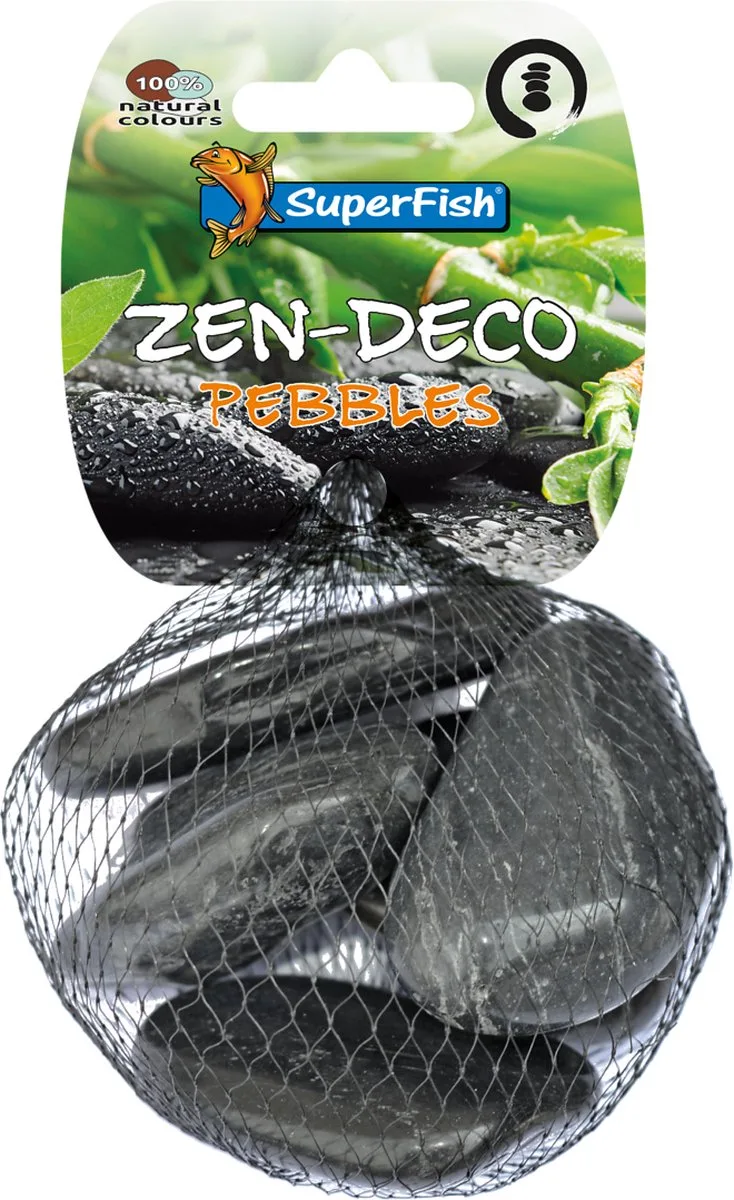 Zen Pebble Medium 450 Gram von SuperFish in Schwarz – Produktfoto