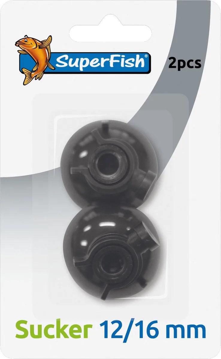 Zuignap - Aquarium Toebehoren - 2 stuks 12/16 Mm de SuperFish en Noir – photo produit