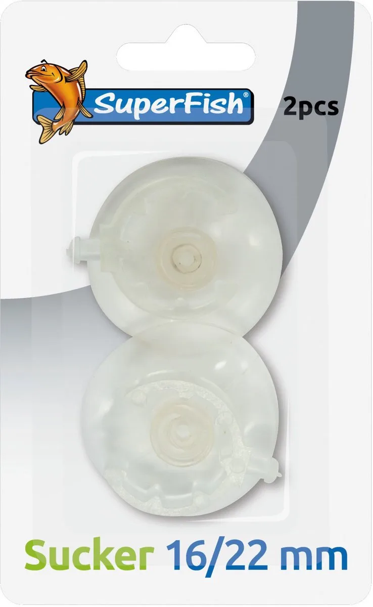 Zuignap - Aquarium Toebehoren - 2 stuks 16/22 Mm de SuperFish en Blanc – photo produit