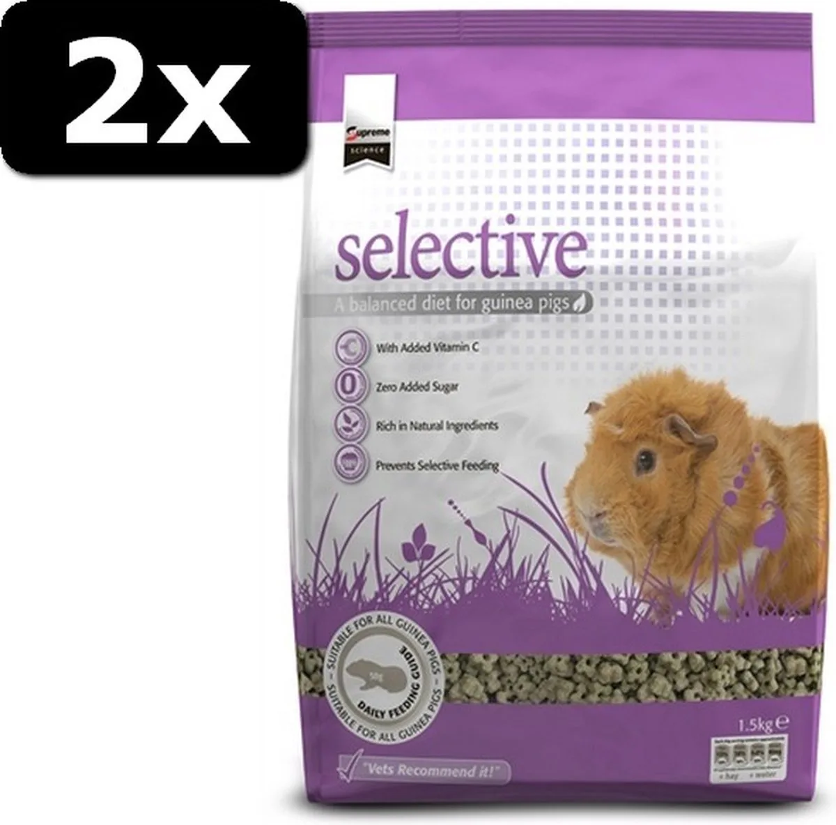 2x SCIENCE SELECTIVE GUINEA PIG 1,5KG by Supreme Petfoods – product photo