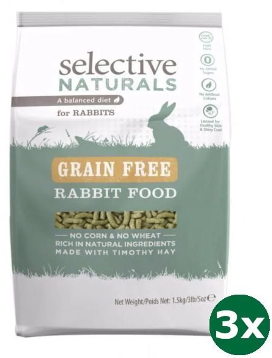 3x1,5 kg Supreme science selective naturals rabbit graanvrij de Supreme Petfoods – photo produit