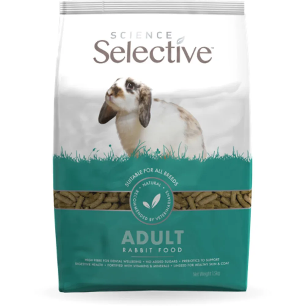 4x Supreme Science Selective Rabbit Konijnenvoer 1,5 kg van Supreme Petfoods – productfoto