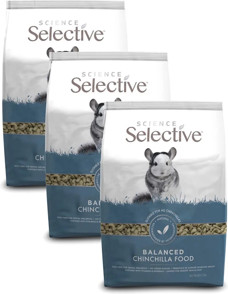 Chinchilla - Chinchillavoer - 3 x 1.5 kg de Supreme Petfoods – photo produit