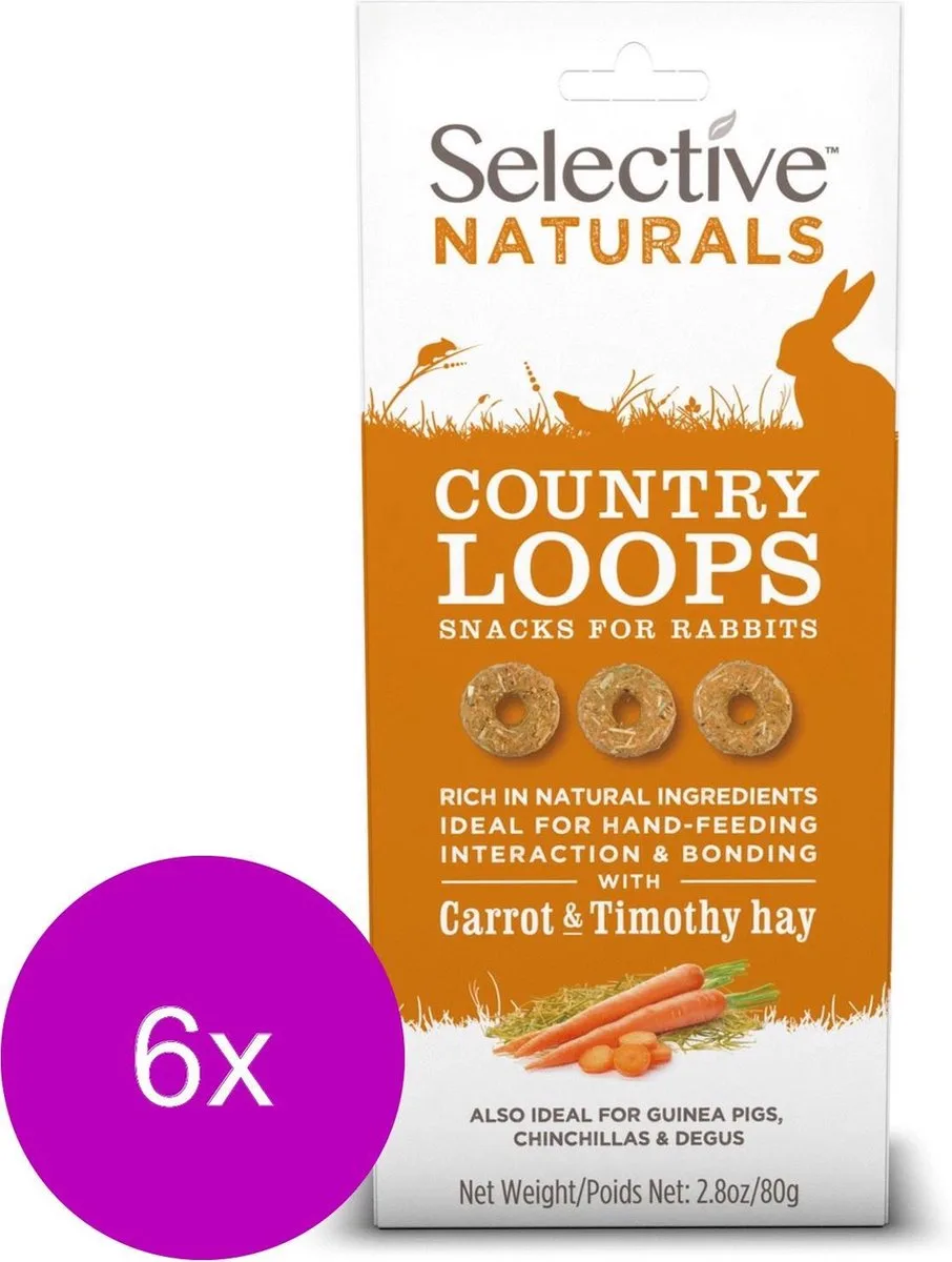 Naturals Country Loops - Knaagdiersnack - 6 x 80 g von Supreme Petfoods – Produktfoto