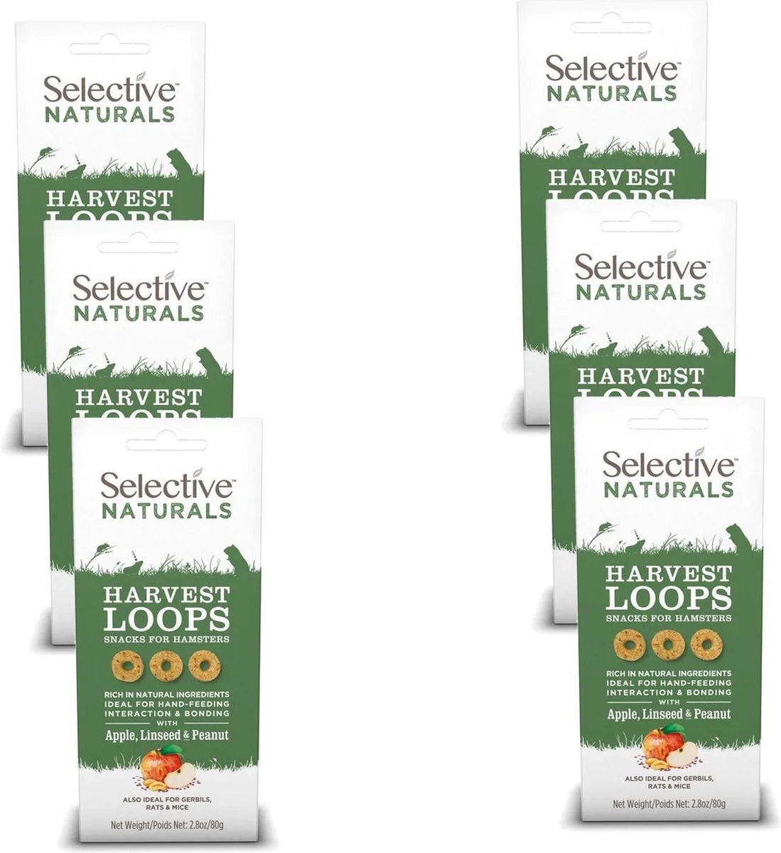 Naturals Harvest Loops - Knaagdiersnack - 6 x 80 g van Supreme Petfoods – productfoto