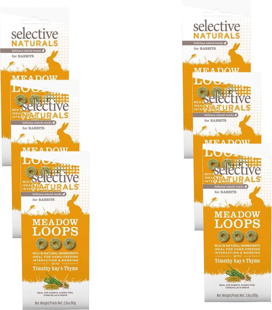 Naturals Meadow Loops - Knaagdiersnack - 6 x 80 g fra Supreme Petfoods – produktbillede