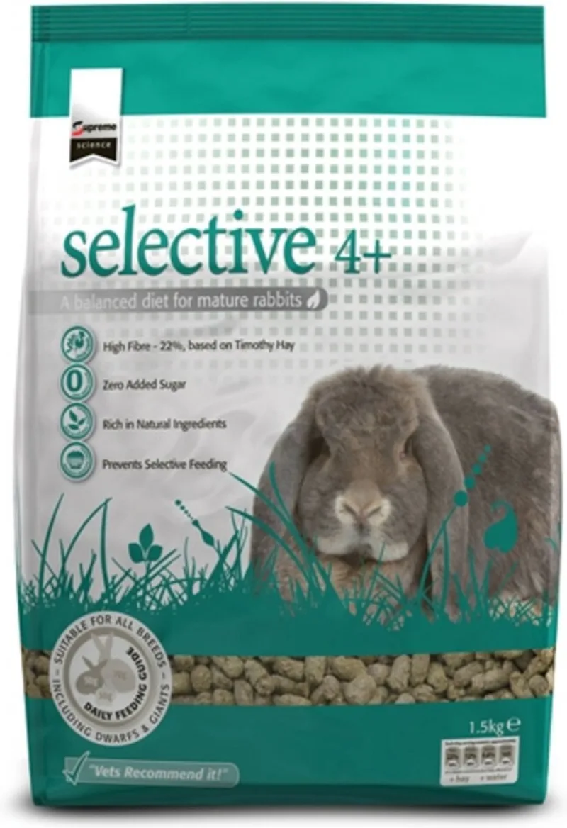 Rabbit Konijnenvoer Mature - 4 x 1,5 kg - Voordeelverpakking de Supreme Petfoods – photo produit