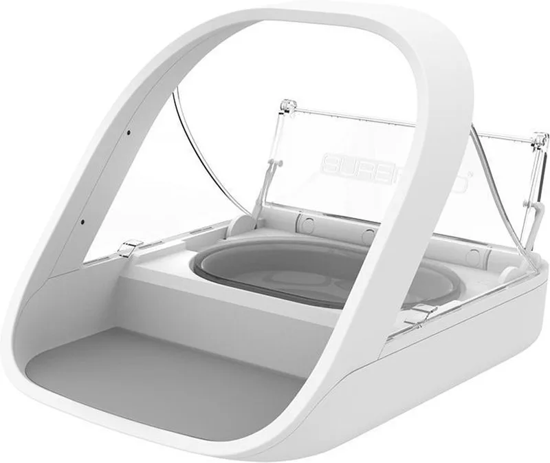 Microchip Automatische Voerbak - Voerbak - 30 x 23 x 22 cm - Voor katten - Voerautomaat fra SureFlap i Hvid – produktbillede
