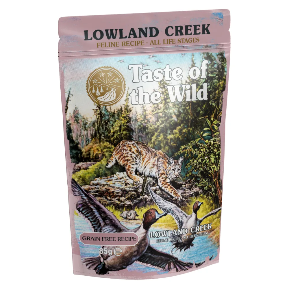 Dubbelpak: 24x 85g Taste of the Wild Lowland Creek met kalkoen natvoer voor katten de Taste of the Wild – photo produit