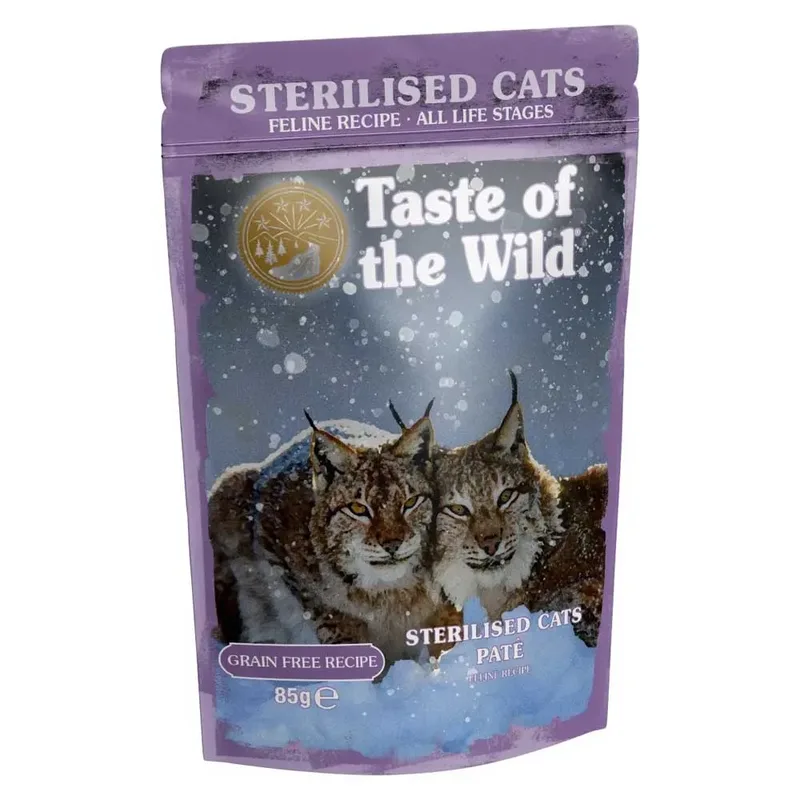 Gesteriliseerd Natvoer Voor Katten 12x85g från Taste of the Wild – produktbild