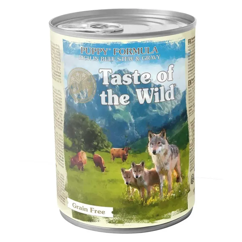 Natvoer Voor Puppy´s Met Kalfsvlees 12x390g von Taste of the Wild – Produktfoto