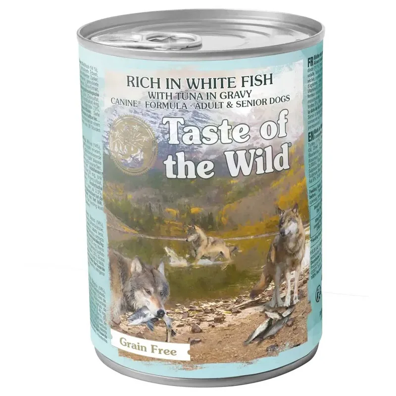 Pâtée Pour Chiens Adultes Et Seniors Au Poisson Blanc Et Au Thon 12x390g de Taste of the Wild – photo produit