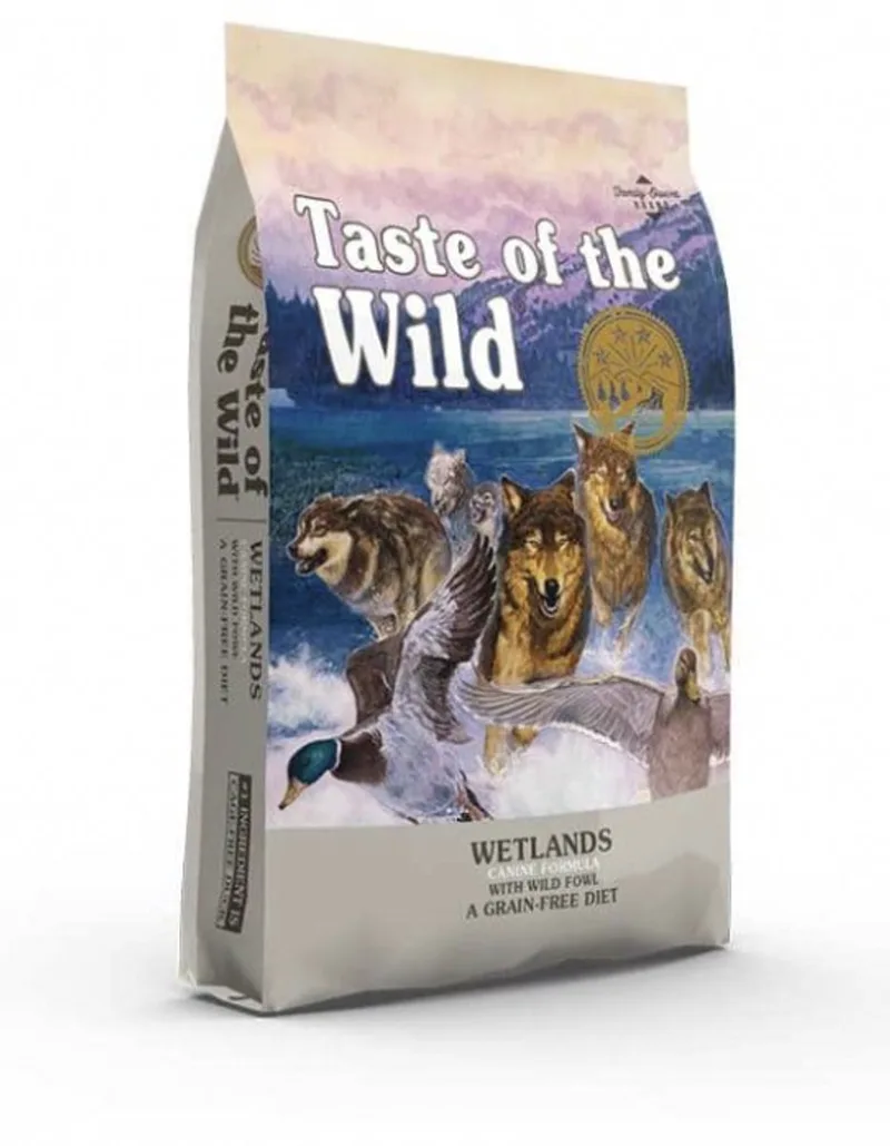 Wetlands – Droogvoer voor honden – Graanvrij – Eend, Kalkoen & Kwartel – 12,2 kg by Taste of the Wild – product photo