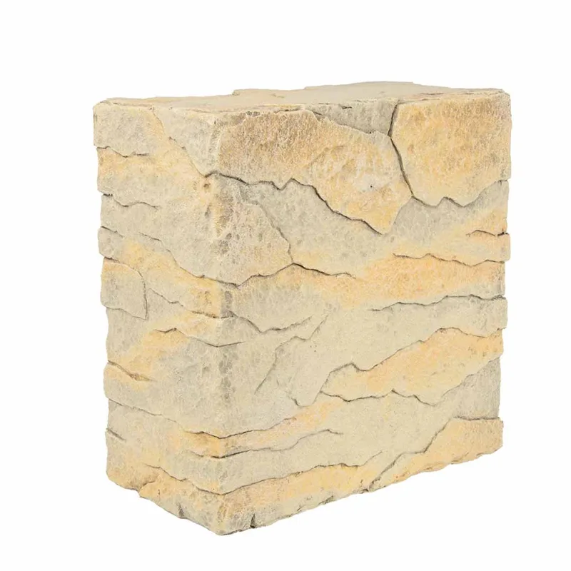 Bouwsteen Combo Rock 1 - Terrarium Decoratie in Zandrots-look - Combineerbaar - 18,5x9x18cm de Terra Della en Beige – photo produit