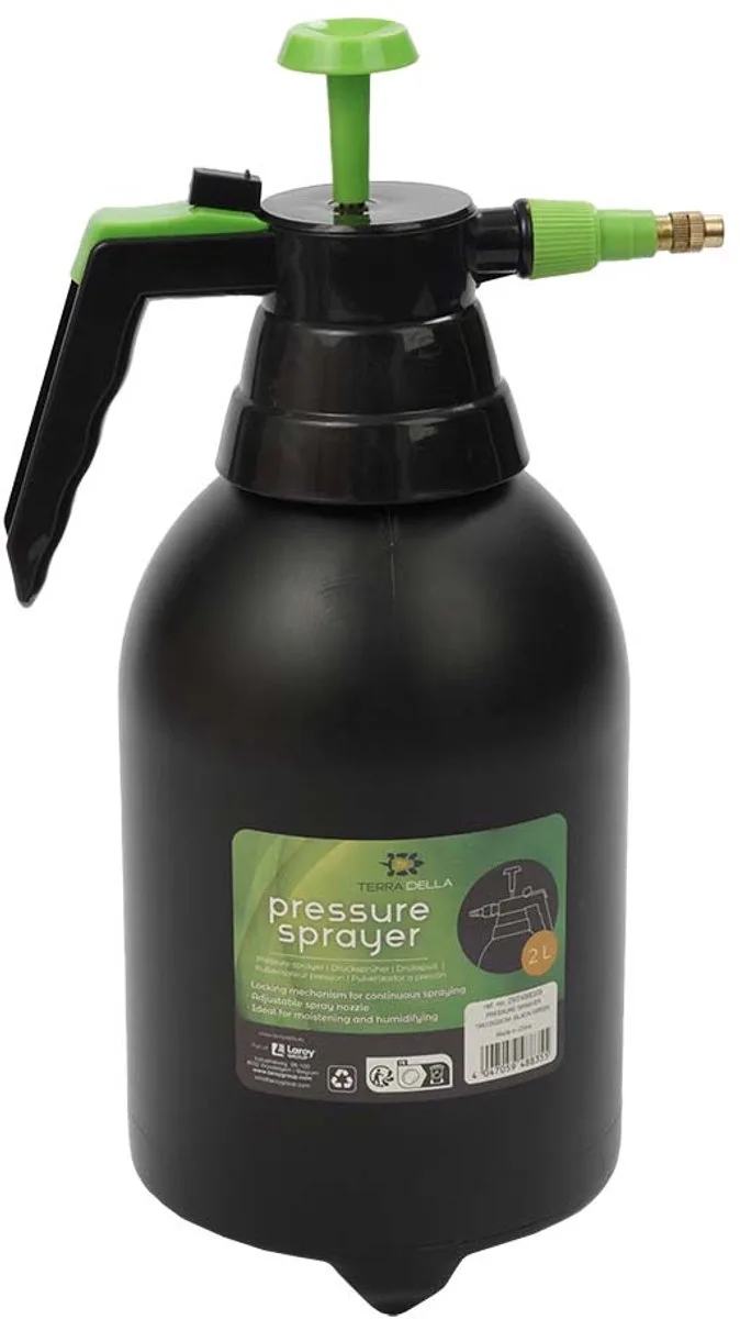 Drukspuit voor terrarium 2 liter | fijne verneveling en continu sproeien19x13x32cm de Terra Della en Vert, Noir – photo produit