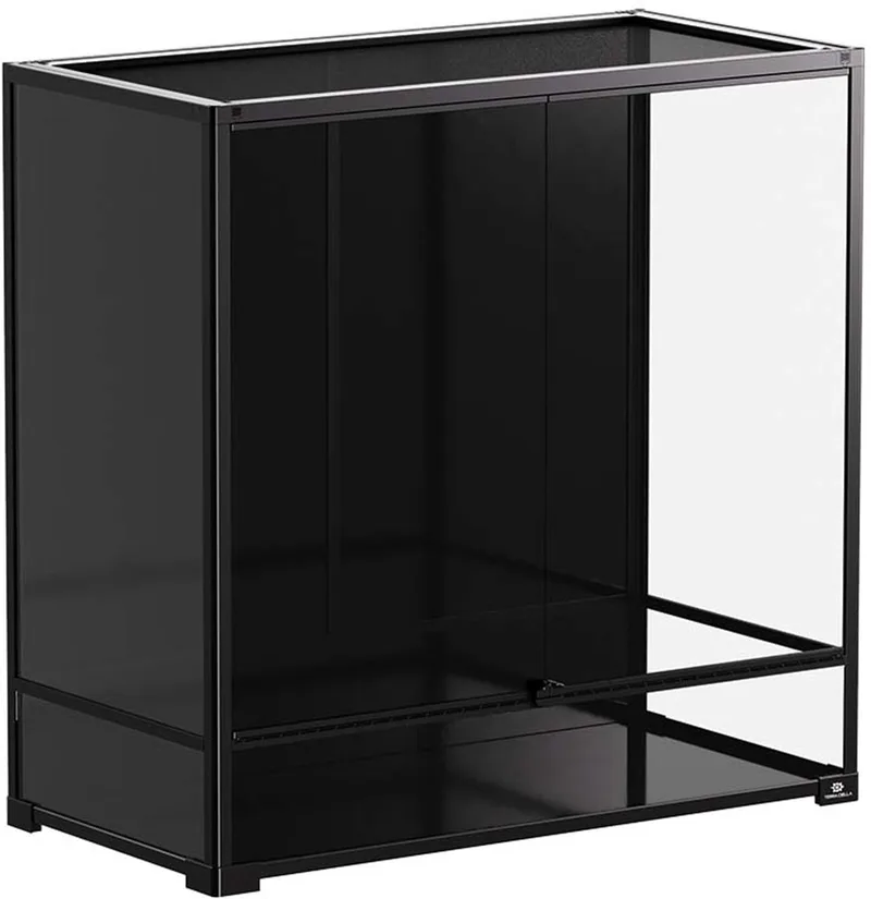 Knockdown terrarium 90 x 45 x 90CM voor reptielen, amfibieën en insecten de Terra Della en Noir – photo produit
