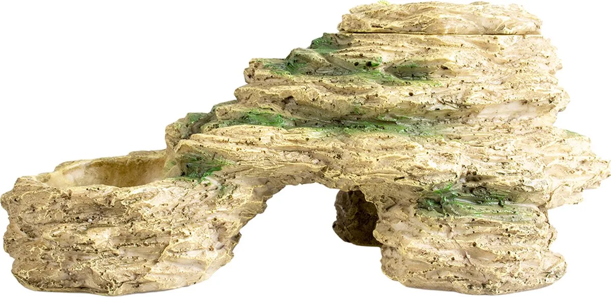 Natuurlijke Decoratie - Reptielen - Grot Met Meelwormenschaal En Drinkbak 24,5x15x11,5cm - 1st van Terra Della in <> – productfoto